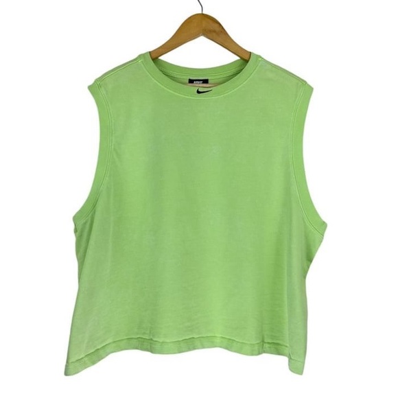 Nike Women's Just Do It Cropped Green Tank Top Sleeveless Size 3X - Picture 3 of 7
